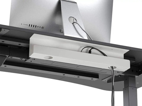 Under Desk Cable Tray With Steel Wire Management For Power Strips And Adapters Hidden Cable Organizer For Height Adjustable And Regular Desks