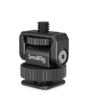 Lightweight Mini Ball Head Cold Shoe Mount Adapter With Quarter Inch 20 Thread for camera cage and LED video light, front view