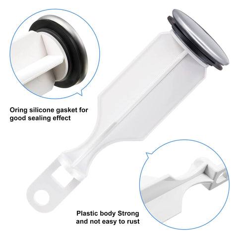 Heavy Duty Chrome Pop Up Sink Stoppers For Bathroom Vanities And Universal Drain Plug With Rubber Gasket Seal Keeps Your Pipes Clear And Flowing Smooth No Sweat Installation Three Pack