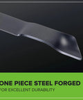 Replacement 21 Inch Mower Blade For 80V And 60V Cordless Lawn Mowers Beefy Black Finish Sharp Cut Easy Install, close-up view