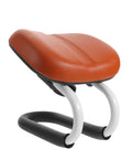 Adjustable Kneeling Meditation Bench For Mindful Practice Portable Prayer Chair Comfy Ergonomic Soft PU Floor Stool For Studio Prayers Zen Garden And Travel Use Pressure Free Knee And Back Support with white legs and brown seat
