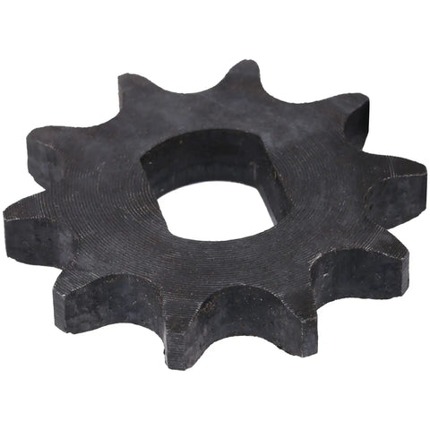Premium Industrial Steel Chain Sprocket With 10 Teeth For Electric Scooter Replacement, black steel gear cog for heavy duty use.