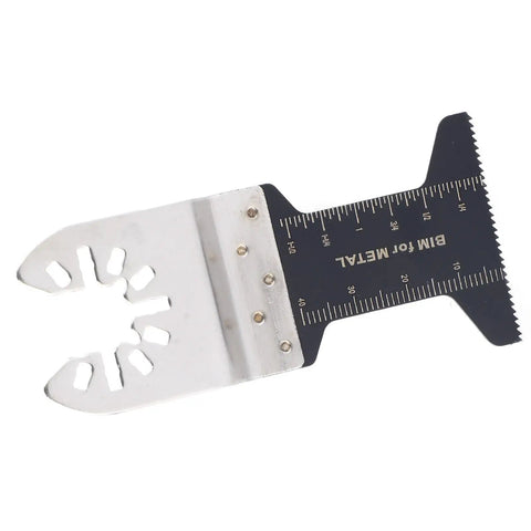 Universal Oscillating Tool Blades Set, 20 Piece Carbon Steel Pro Grade Blades For Wood Metal Plastic Cutting With Length Marks close-up