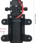 12V DC Fresh Water Pump Diaphragm Self Priming Sprayer Camping Ready For RV Boat Camper Marine Lawn 4.5 L Per Min 110 PSI Adjustable 36W