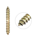Close-up of 24Pcs 8x80mm hanger bolts double ended threaded dowels for attaching wood DIY friendly hidden locking connectors.