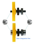 All Metal Hotend Upgrade Kit for P1S Direct Drive Extruder with Helical Gear Handle and Hardened Steel Gears for Bambulab X1X1C P1 P1P, gear assembly