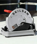Lightweight 14-Inch Abrasive Cut Off Chop Saw With D Handle And Guard, Chip Deflector, Stamped Steel Guards, Big 11X18.5 Inch Base