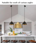 Dope Industrial Modern Black Barn Pendant Lights Set Of 3 For Kitchen Island in stylish kitchen above island