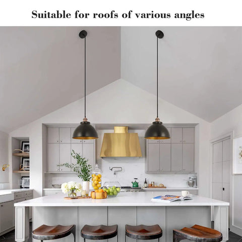Dope Industrial Modern Black Barn Pendant Lights Set Of 3 For Kitchen Island in stylish kitchen above island