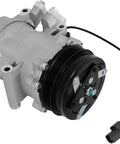 Heavy Duty AC Compressor With Clutch Fits 1994 2000 Honda Civic And 1997 2001 CRV 1.6L 2.0L shown with four groove pulley design.