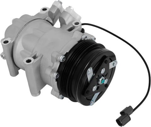 Heavy Duty AC Compressor With Clutch Fits 1994 2000 Honda Civic And 1997 2001 CRV 1.6L 2.0L shown with four groove pulley design.