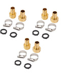 Ditch Your Dripping Hose Now With This Epic 3 Set Garden Repair Kit Featuring Heavy Duty Stainless Steel Clamps And Tough Aluminum Alloy Fittings For Airtight Seals On All 5/8 Inch And 3/4 Inch Hoses Plus Bonus Washers And Connectors To Fix Messy Outdoor. 3 hose repair kits with brass fittings, stainless clamps, and black washers