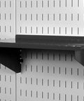 9 Inch Deep Pegboard Shelf Assembly For Slotted Pegboard Tool Boards Black Heavy Duty Wall Storage Solution For Garage Workshop Organization