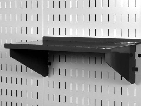 9 Inch Deep Pegboard Shelf Assembly For Slotted Pegboard Tool Boards Black Heavy Duty Wall Storage Solution For Garage Workshop Organization