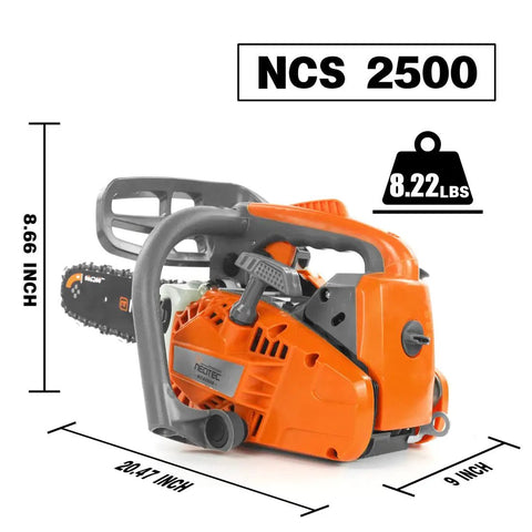 12 Inch Top Handle Gas Chainsaw 25.4cc 2 Stroke Portable Wood Cutting Power for tree pruning and yard maintenance