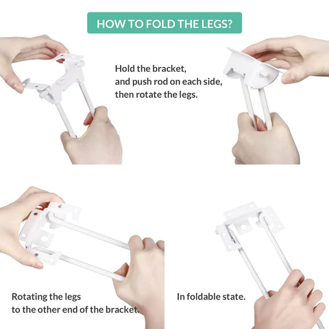 Guide on folding 16 Inch Hairpin Leg Set Of 4 For Furniture And DIY Projects, heavy duty metal table legs with white powder coat finish.