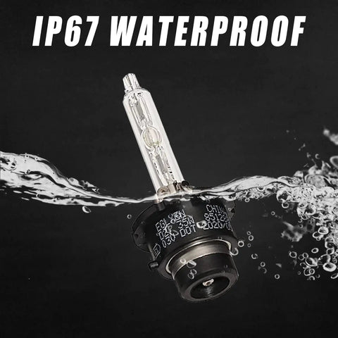 Xenon HID Headlight Ballast Module Replacement For Lexus IS300 ES300 LS430 SC430 RX300 RX330 RX350 RX400H Mazda 6 RX8 Toyota Avalon Celica Direct Fit OE Grade Easy Install, shown underwater highlighting IP67 waterproof rating.