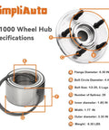 Rear Wheel Hub Bearing Kit For Ford Explorer 2002 To 2010 And Explorer Sport Trac 2007 To 2010 Specifications Diagram