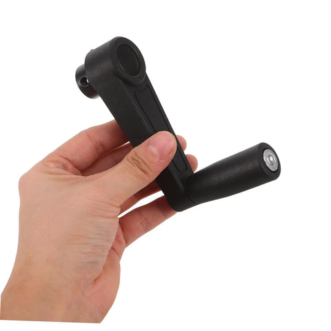 Heavy Duty Black Plastic Manual Crank Handle Replacement With 10Mm Round Hole For Lathe Machine and Work Bench Easy Grip Design.