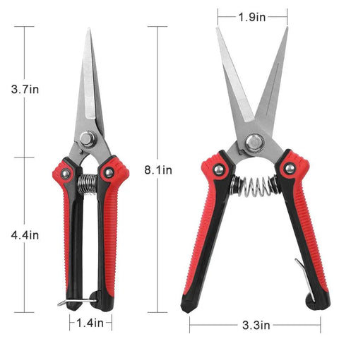 Workhorse Pruning Shears With Stainless Steel Blades And Ergonomic Non Slip Handles For Sharp Fast Cuts On Fruits Vegetables Flowers And Plants 8.1 Inch Garden Pruner For Easy Harvest