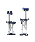 Beefy Aluminum Alloy Stilts 15 to 23 Inch Adjustable Height for High Altitude Work Non Slip Rubber Soles Easy Adjust Durable Silver Construction