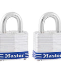 2-Pack Keyed Alike Padlocks 1-9/16 Inch Wide With 9/32 Inch Hardened Shackle, laminated steel, ideal for security