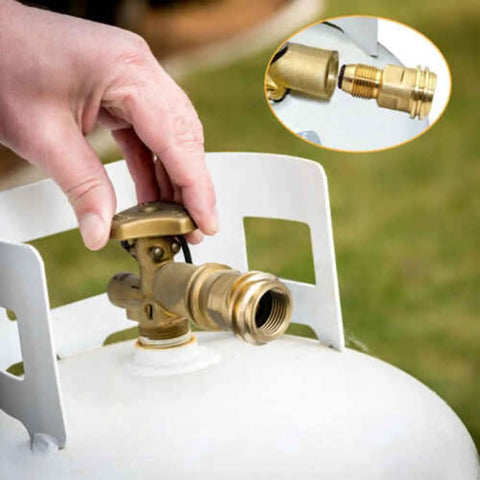 Brass POL To QCC1 Propane Tank Adapter For Barbecue Grills And Lanterns Converts POL LP Tank Service Valve To Type 1 Hose