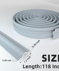 Coiled 118 Inch Window Weather Stripping And Door Seal Strip Self Adhesive PU Foam Insulation with size measurements