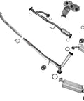 Toyota Avalon 2005 2007 Resonator Extension Pipe Dual Exhaust Mufflers System Replacement Parts For Superior Fit Durability And Easy Install OE Style Performance Upgrade Bolt On displayed