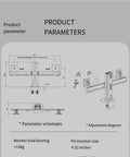 Schematic diagram of Level Up Your Desk Setup With This Rock Solid Dual Monitor Stand showing parameters and adjustments.