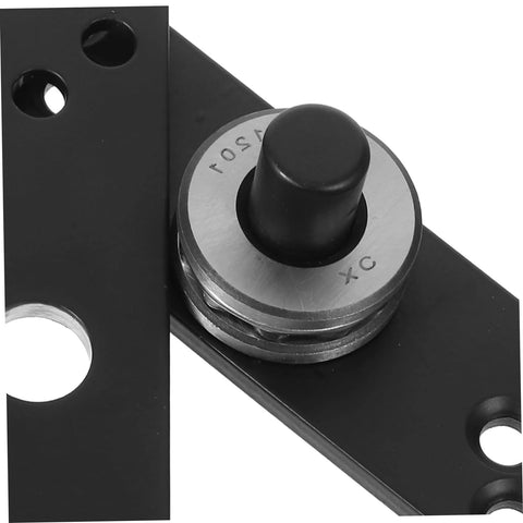 Close-up of Heavy Duty 360 Degree Rotation Stainless Steel Pivot Hinge For Hidden Doors Concealed Door Hinge For Kitchen Cabinets And Bookcases With Invisible Design And Sturdy Construction By Zerodeko in black finish.