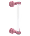 Clearview Collection 8 Inch Single Side Shower Door Pull With Twisted Accents Satin Chrome Solid Brass Construction Easy Concealed Mounting Hardware