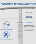 Built Tough Adjustable Toilet Safety Rails With Heavy Duty Stainless Steel Grab Bars For Seniors height adjustment mechanism diagram