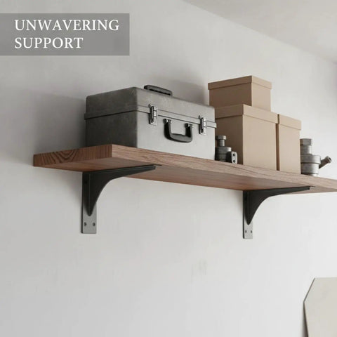 Heavy Duty Steel Shelf Bracket For Floating Shelves And Wall Mounted Desks Beefed Up For DIY Projects At Home Or In The Garage