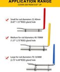 Hydraulic Seal Installation Tools Set Pro Grade 3 Piece Upgrade Kit with U Cup Rod Seal Installer sizes for piston and cylinder seals