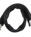Heavy Duty Black Pneumatic Tire Buffing Hose Air Replacement Tube For Grinder Buffing Equipment Flexible air Line Connector For Vehicle Repair And Rubber Grinding Projects Used By Mechanics coiled with metal fittings