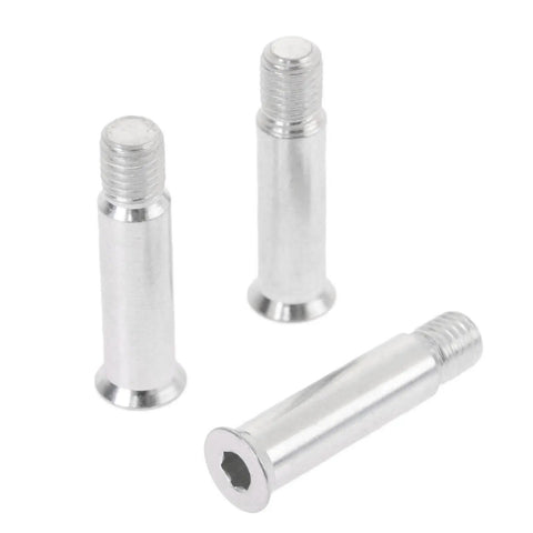 Eight Pack Inline Skate Axle Screws For Wheel Fastening, Heavy Duty Steel Replacements For Inline Skates, 8mm Bolts, Silver