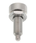 Self-Locking Stainless Steel Spring Plunger Pin With M10 Thread And Knurled Handle for industrial equipment locking