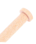 Close-up of a single T-shaped head beige wooden nail from the Miniature Wooden Nails Set For Dope Crafting And Woodworking With Solid Wood Rods For Tiny Train Wheels And Detailed Projects 20 Pieces Easy To Handle T Shaped Heads Durable Small Wood Nails For Crafts.