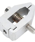 Stainless Steel Push Pull Force Fixture For Tensile Testing 500N Capacity 3.5mm Opening Beefy Heavy Duty Lab Fixture For Rubber Cable Paper Film And Electrical Components Insertion Extraction Testing, spring clamp