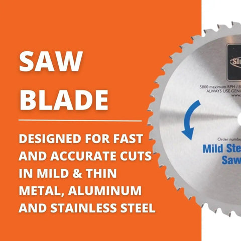 Mild Steel Cutting Saw Blade For Aluminum Stainless Steel And Thin Metals Fast Clean Precise Cuts Up To Half Inch Nine Inch Diameter Forty Eight Teeth Pro Grade Beefy Metalworking Blade