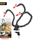 Pro Soldering Helping Hands Third Arm Tool With 3X Magnifier, adjustable gooseneck arms and alligator clips, PCB repair.