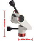 All-Purpose Alt Azimuth Telescope Mount For Tripods With 3/8 Inch Thread, Coarse And Fine Adjustment, side view showing height