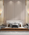 Bedroom with Dope Modern Wall Light Set For Bedroom And Living Room Simple Creative Sconces With E12 Socket Art Deco Style Hardwired Wall Lamp