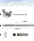 Storm Ready Hurricane Anchor Kit For Window Panels And Shutters, 25 Piece 1/4-20 By 2-1/4 Inch Heavy Duty Hardware Set components displayed.