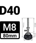 Zero Wobble Adjustable Furniture Leveling Feet Four Pack With Swivel Nylon Grip Pads And Tough Carbon Steel Core 80mm M8 size