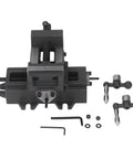 Saskate Cross Slide Machine Vise 3 Inch Cast Steel Bench Vise for Milling Drill Press with accessories and handwheel
