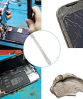 Six Piece Open Hole Flat Head Crowbar Pry Bars Set for Tablet and Phone Repair Gear, dismantling gadget with cracked screen
