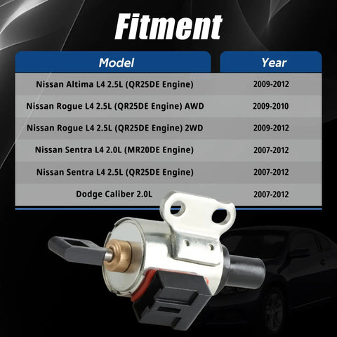 Brand New CVT Transmission Step Motor 2.0L 2.5L Replacement JF011E RE0F10E with compatibility chart for Nissan and Dodge models