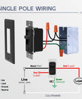 Black In Wall Dimmer Switch With 3 Way And Single Pole Control Smooth Dimming For 300W LED CFL Wiring Diagram